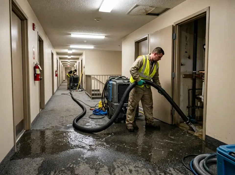 multi-unit-apartment-hallway-f-005 — frequently asked questions, Emergency Burst Pipe Water Extraction & Removal in Sandpoin…